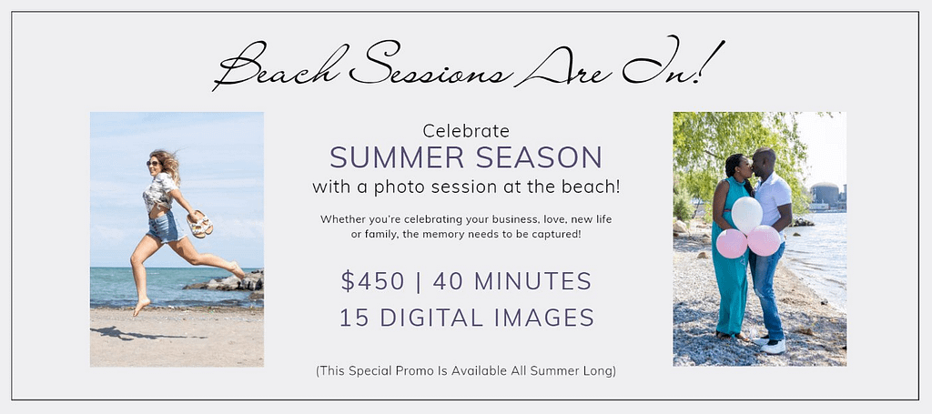 Poster advertising a summer brand photography photoshoot for summer for female entrepreneurs