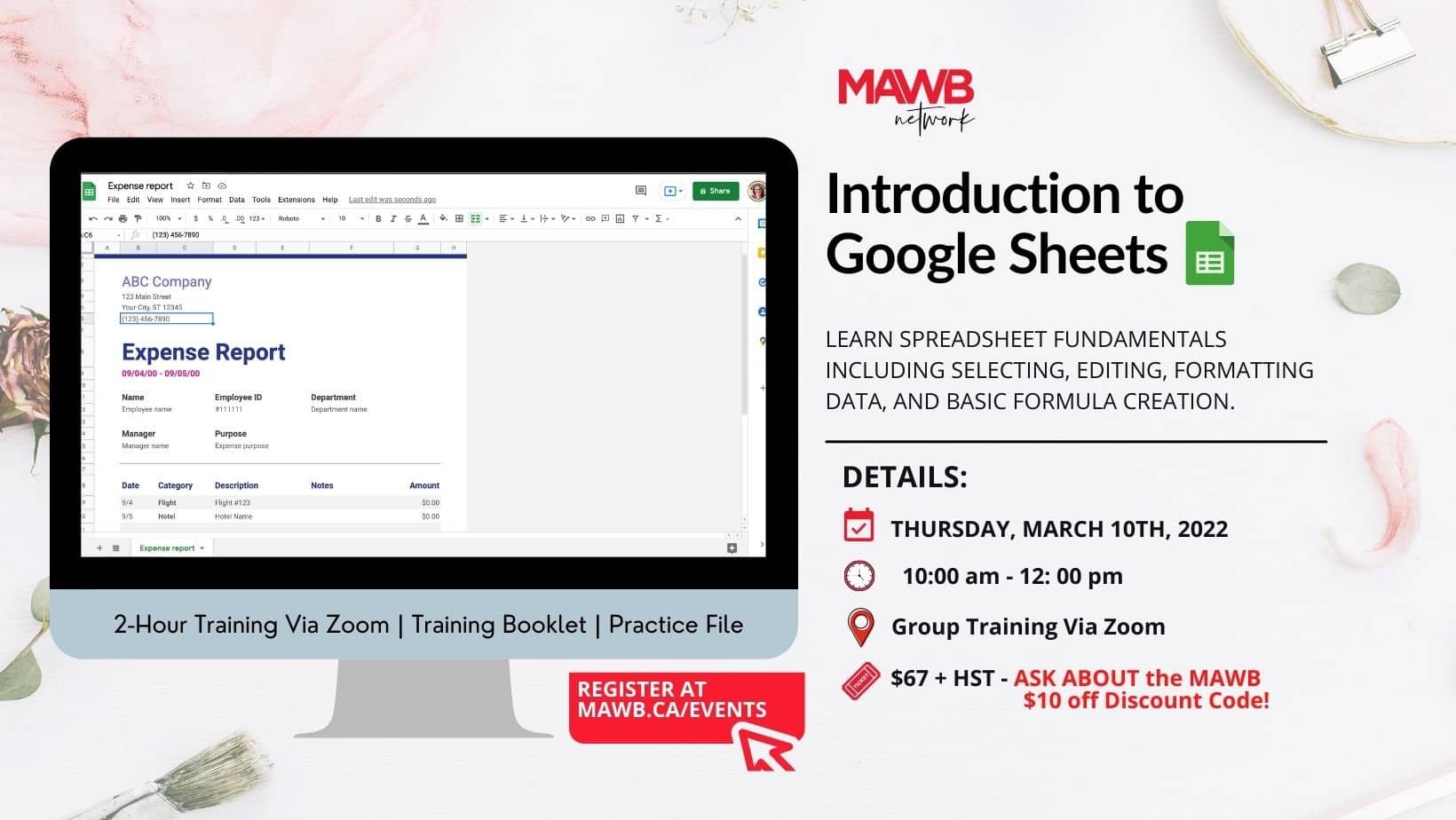 Introduction to Google Sheets - Training