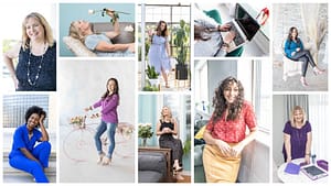 Female entrepreneurs posing for brand photoshoots