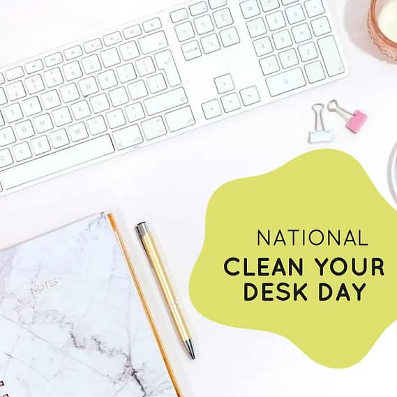January Instagram Calendar - National Clean Your Desk Day