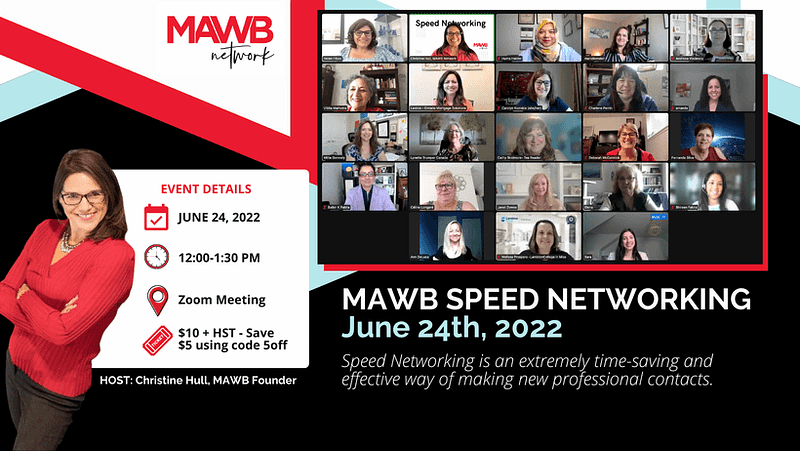 MAWB Speed Networking Event for Business Women- June 24th