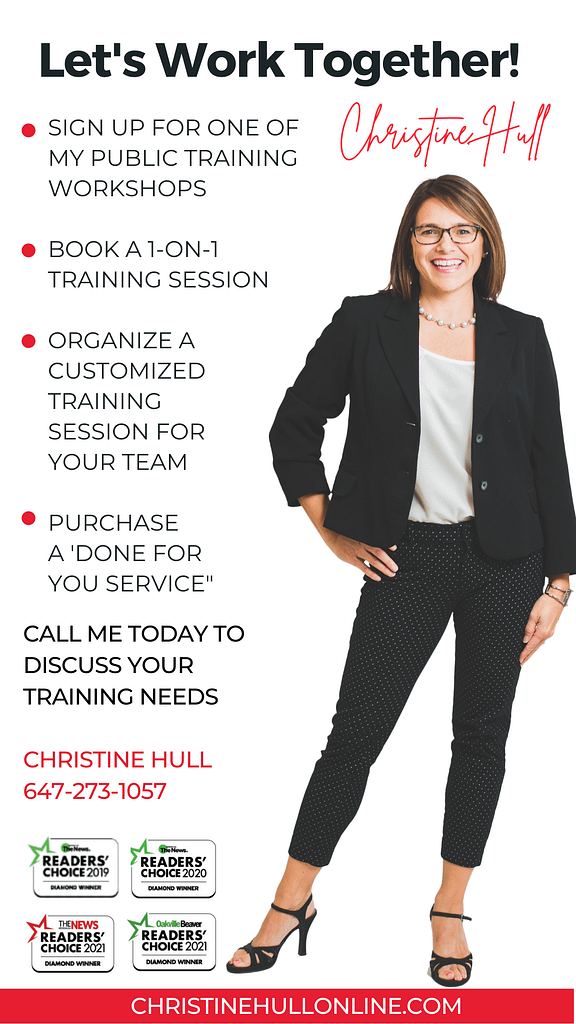 Work With Christine Hull, Social Media Trainer